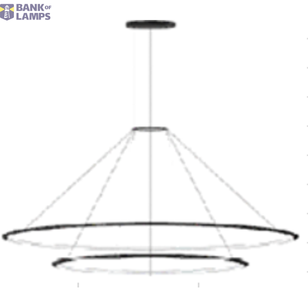 Pendant Circular Outward 2 Rings (ø1200 ø900) LED 109.1W 4041lm 2400K White image 1