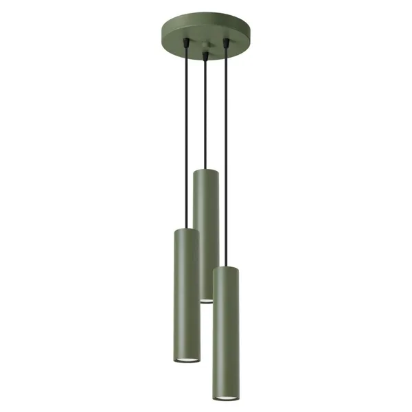 LAGOS HANGING LAMP 3P OLIVE GREEN 3XGU10 image 1