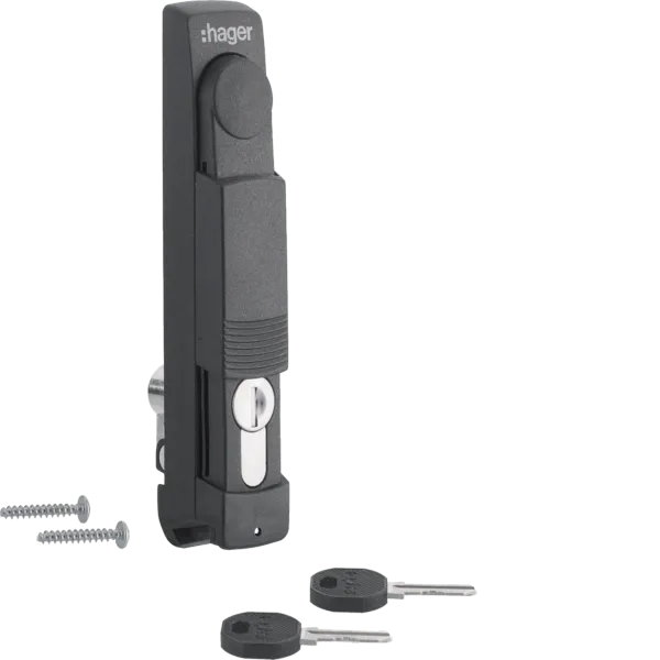 HAG MES-SHK swivel lever handle 160x35 with half cylinder EK333 sealable image 1