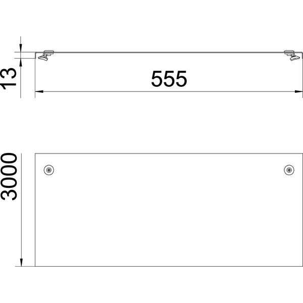 DRL 550 DD Cover with turn buckle for cable tray and ladder 550x3000 image 2