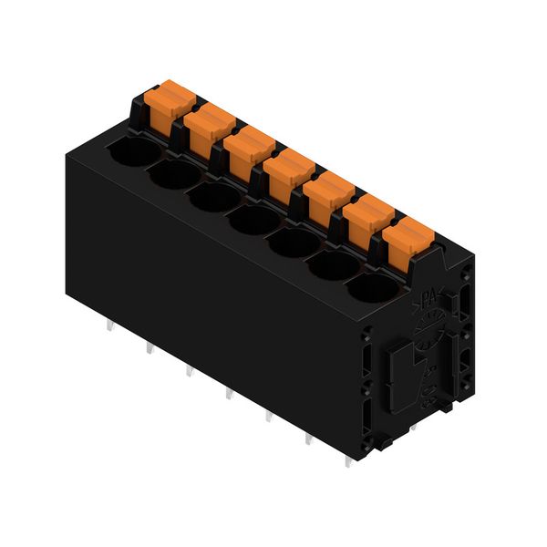 Printed circuit board terminals, 5.08 mm, Number of poles: 7, 180°, Solder pin length (l): 3.5 mm, tinned, black, PUSH IN with actuator, Clamping range, max. : 2.5 mm², Box image 2
