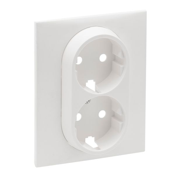 2X2P+E SCHUKO SOCKET COVER image 1