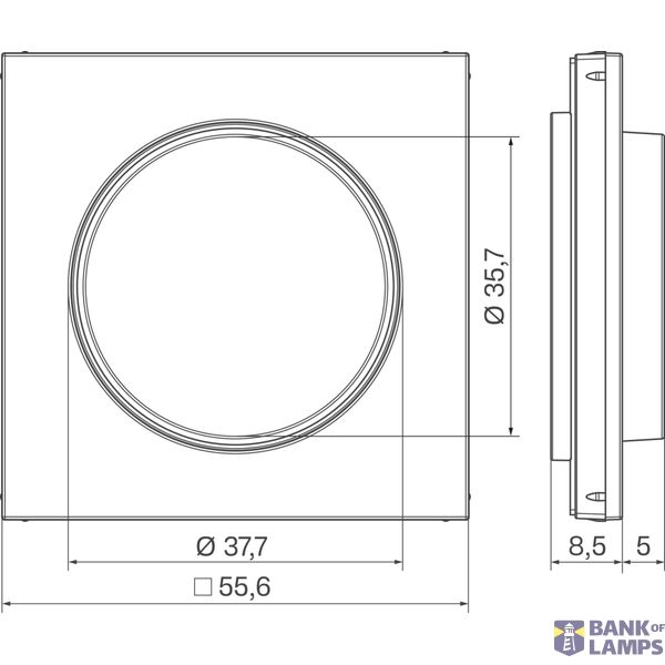 Rotary dimmer cover, A.x/C.x, titanium image 2