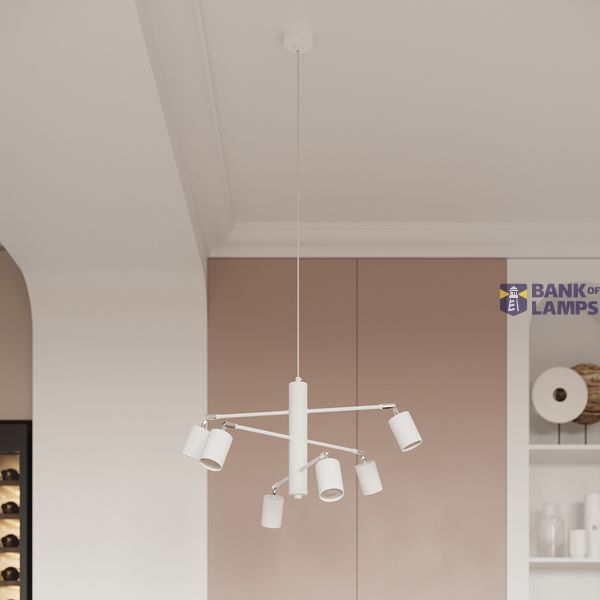 LEMMI CHANDELIER 6 WHITE GU10 6X10W IP20 image 4