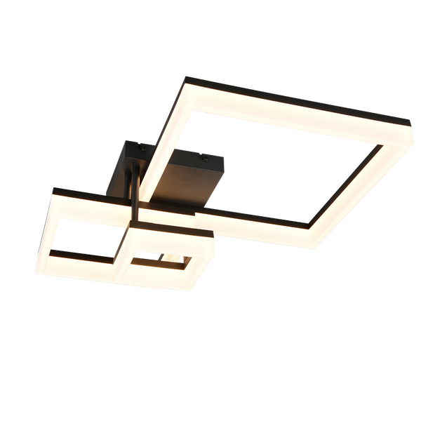 Camino LED ceiling lamp 3-pc matt black image 1