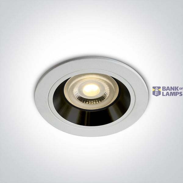 WHITE GU10 10W BLACK REFLECTOR DARK LIGHT image 1
