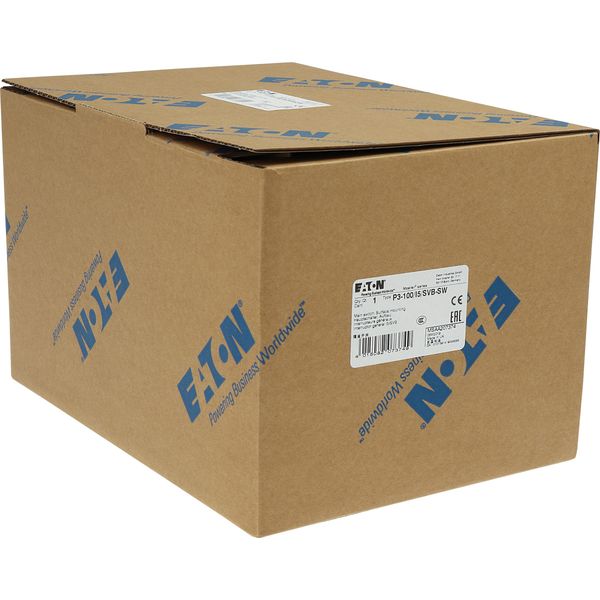 P3-100/I5/SVB-SW Main switch, P3, 100 A, surface mounting, 3 pole, STOP function, With black rotary handle and locking ring, Lockable in the 0 (Off) position image 41