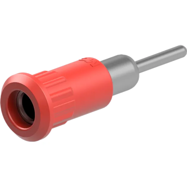 4 mm socket, round plug connection, mounting Ø 8.2 mm, red, 64.3011-22 image 1