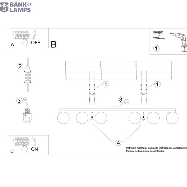 CEILING LAMP YOLI 6 WHITE G9 6X12 IP20 image 4