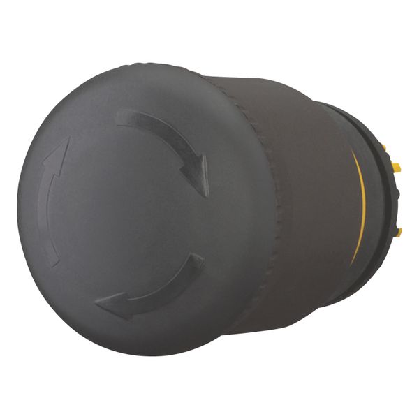 M22S-PVT HALT/STOP-Button, RMQ-Titan, Mushroom-shaped, 38 mm, Non-illuminated, Turn-to-release function, Black, yellow, RAL 9005 image 4