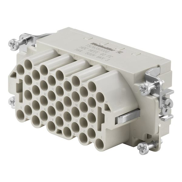 HDC insert, Female, 500 V, 16 A, Number of poles: 40, Crimp connection, Size: 6 image 1