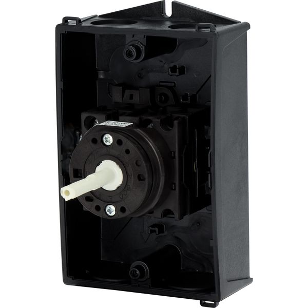 T0-2-1/I1/SVB-SW Main switch, T0, 20 A, surface mounting, 2 contact unit(s), 3 pole, STOP function, With black rotary handle and locking ring, Lockable in the 0 (Off) image 26