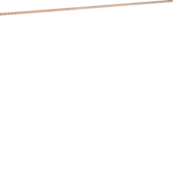 Cu Bar 160A, M5 thread with screws, 245 mm image 1