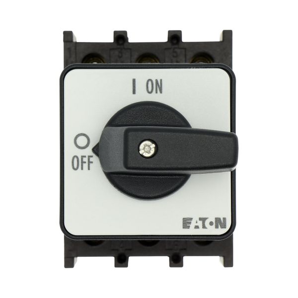 P1-25/E On-Off switch, P1, 25 A, flush mounting, 3 pole, with black thumb grip and front plate image 15