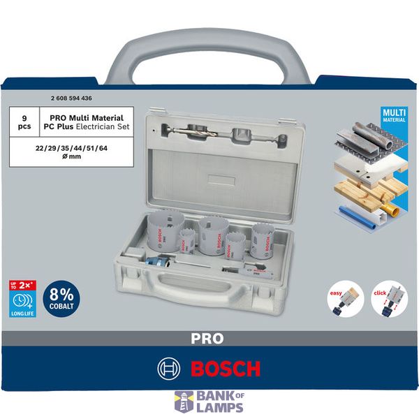 PRO Multi Material Power Change Plus Hole Saw Set - Blow Mould Case image 3