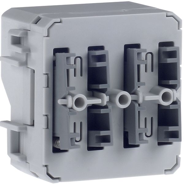 Push-button mod. 2gang surface-/flush-mounted, BCU, KNX-W.1, grey gl./ image 1