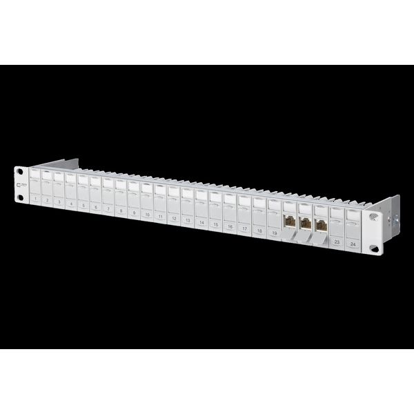 E-DAT modul 24x8(8) 1RU patch panel Cat.6A, light gray image 2