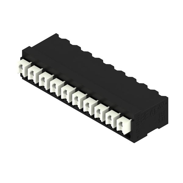 Printed circuit board terminals, 3.81 mm, Number of poles: 10, 90°, Solder pin length (l): 1.5 mm, black, PUSH IN with actuator, Clamping range, max. : 1.5 mm², Tape image 2