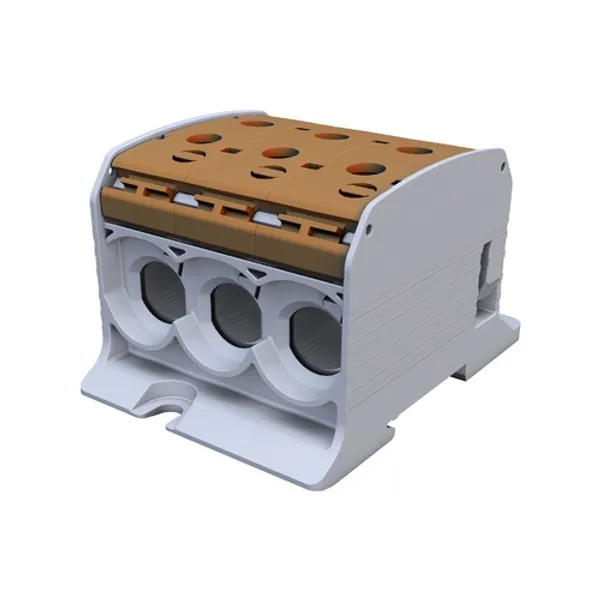 STB 95-3 Rail-mounted terminal block Al/Cu 87560 SIMBLOCK brown image 2