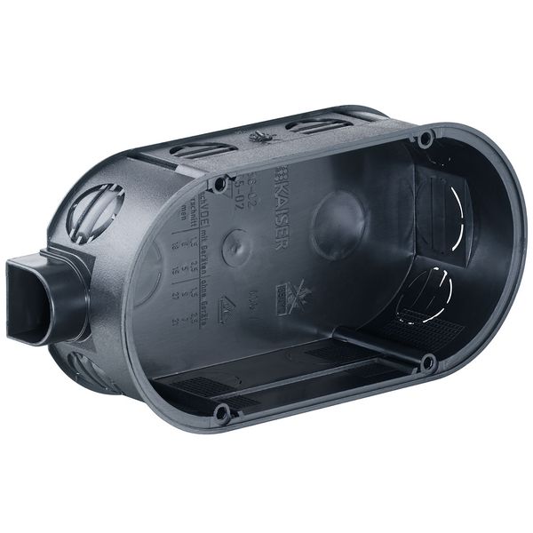 Flush-mounting two-gang junction box image 1