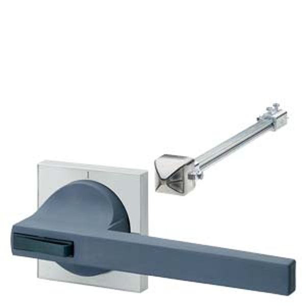Handle 8UC7 with masking plate, handle dark gray/blue-green, basic masking plate image 1