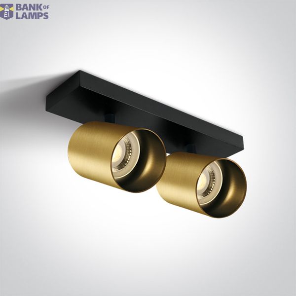 BRUSHED BRASS GU10 2x10W DARK LIGHT image 1
