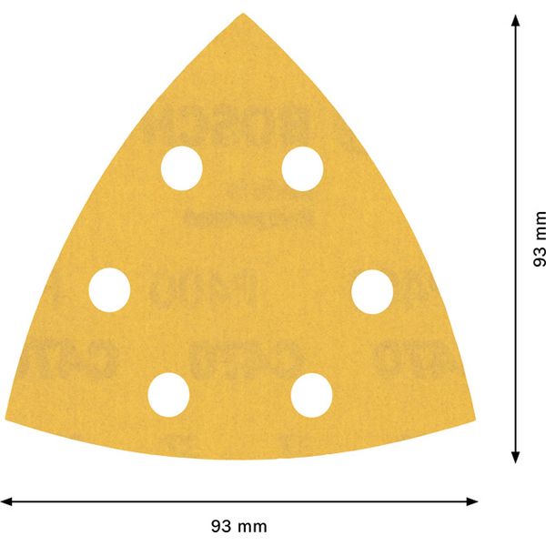 EXPERT C470 Sandpaper for Delta Sanders 93 mm, G 400 5-pc Hook&Loop image 2