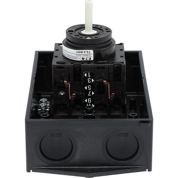 T3-3-8401/I2 Reversing switches, T3, 32 A, surface mounting, 3 contact unit(s), Contacts: 5, 60 °, maintained, With 0 (Off) position, 1-0-2, Design number 8401 image 64