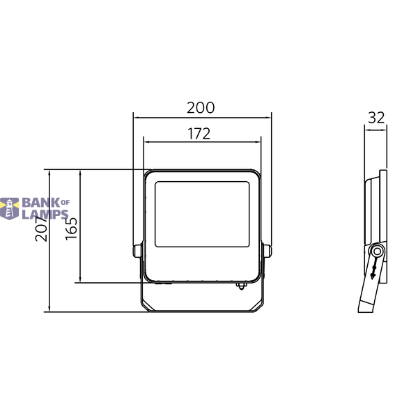 LEDFlood-E3 Re170-50W-840-BL image 3