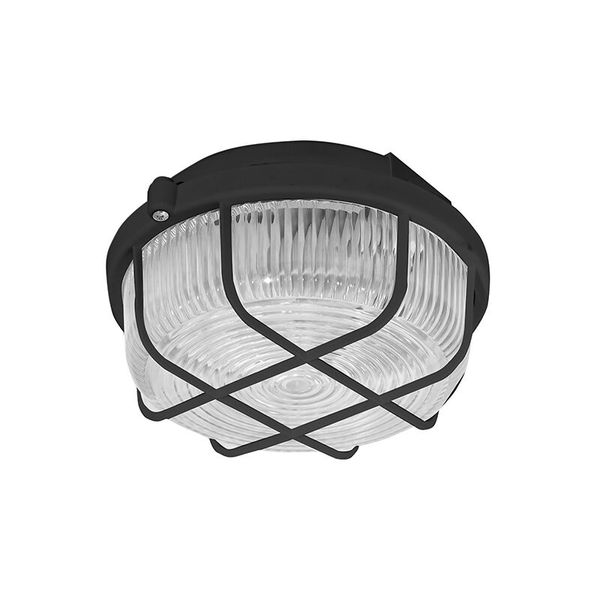 PANLUX Lamp CIRCLE 100W E27 plastic IP44 black image 1