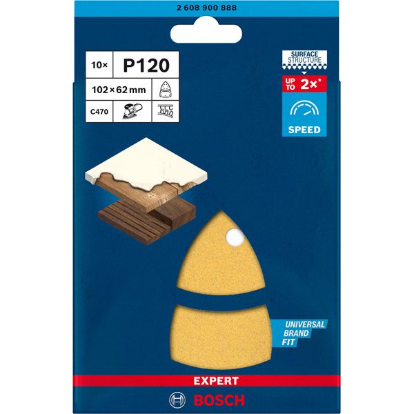 EXPERT C47 Sandpaper with 11 holes for Multi Sanders 12 x 62 mm, 93 mm, G 12 1-pc image 2