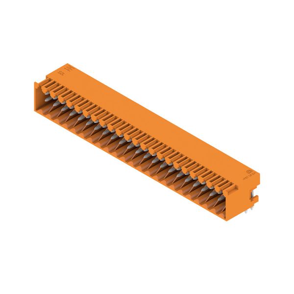 PCB plug-in connector, male header, closed side, THT solder connection, 3.50 mm, Number of poles: 46, 90°, Solder pin length (l): 3.5 mm, tinned, orange, Box image 4