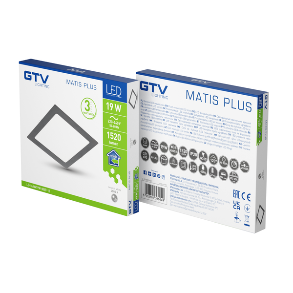 LED luminaire MATIS PLUS, 19 W, 1520 lm, IP20, AC220-240V, 50/60 Hz, 120°, 4000K, recessed, black image 3