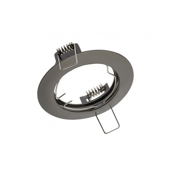 Spot luminaire housing PORTO, IP20, round, black chrome image 1