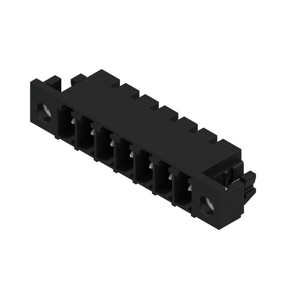 PCB plug-in connector, male header, Solder flange, THT/THR solder connection, 3.81 mm, Number of poles: 7, 90°, Solder pin length (l): 1.5 mm, tinned, black, Tape image 5