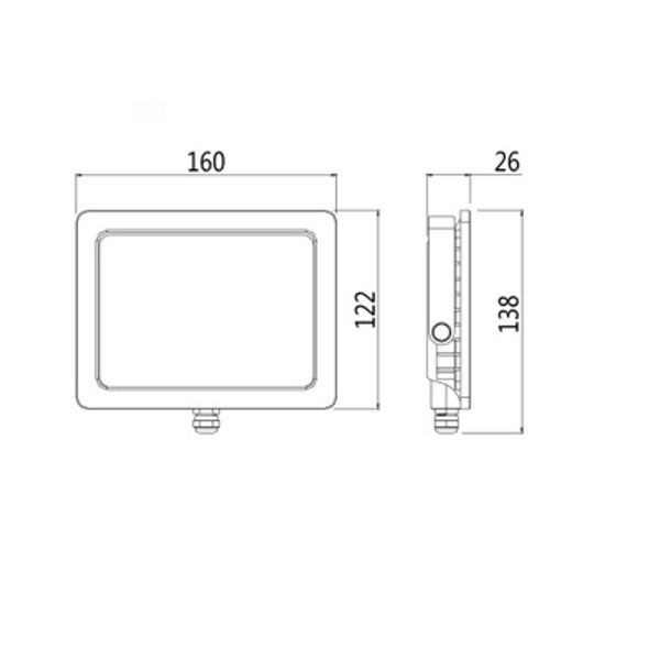 LED Floodlight Slim 30W 4000K image 2