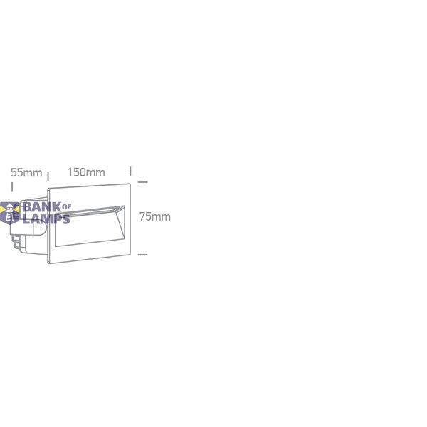 ANTHRACITE WALL RECESSED 6W CCTV IP65 DARK LIGHT 230V image 3