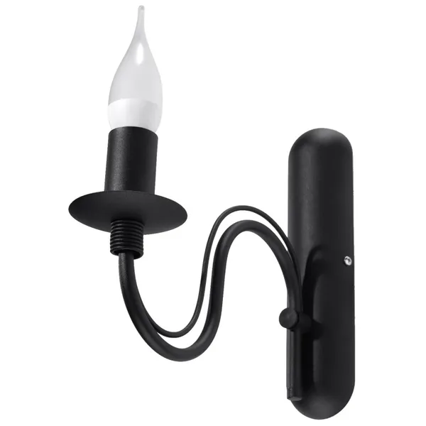WALL LAMP MINERVA BLACK E14 1X40W IP20 image 1