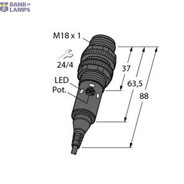 Photoelectric Sensor Diffuse Mode Sensor   S18-2VPDL-9M image 1