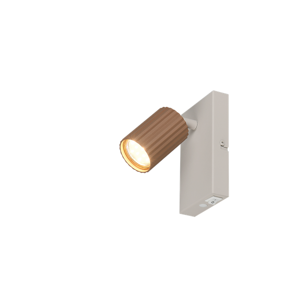 Soka spotlight 1-pc GU10 coffee/warm grey image 1