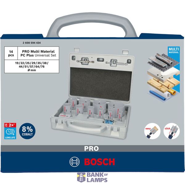 PRO Multi Material Power Change Plus Hole Saw Set - Blow Mould Case image 2