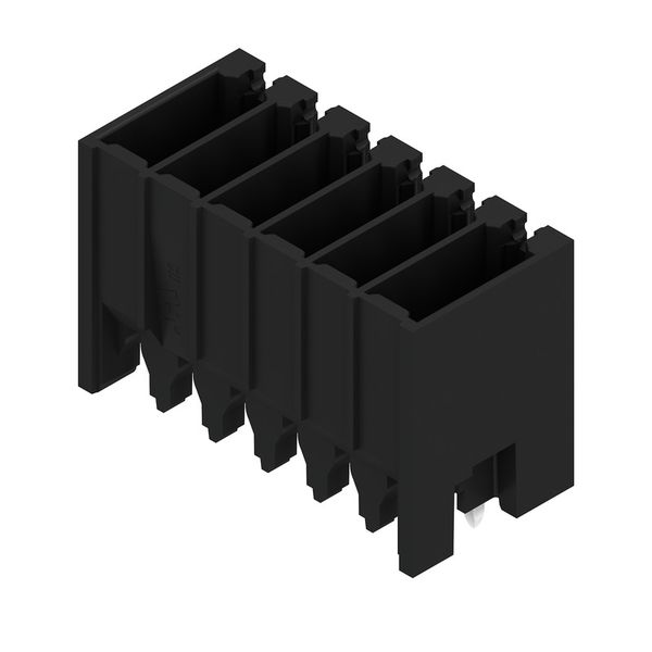 PCB plug-in connector, male header, closed side, THT/THR solder connection, 3.50 mm, Number of poles: 6, 180°, Solder pin length (l): 1.5 mm, tinned, black, Box image 4
