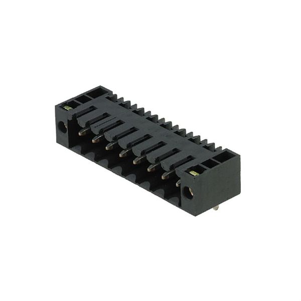 PCB plug-in connector, male header, Flange, THT/THR solder connection, 3.50 mm, Number of poles: 5, 90°, Solder pin length (l): 1.5 mm, Au (Gold), black, Tape image 1