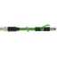 M8 male 0° D-cod. / RJ45 male 0° shielded PUR 1x4xAWG22 gn  0.6m thumbnail 2