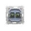 Double socket outlet with earthing and current phase constancy, (Complete product), 16A, 250V, Screw, Gold matt, metalic thumbnail 2