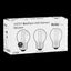EcoPack 3pcs LED FIL G45 E27 2W 2700K CL thumbnail 3