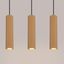 STYLISH GOLD HANGING LAMP WITH THREE GOLD LAMPSHADES, KARBON SERIES, ABOVE THE TABLE thumbnail 6