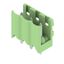 PCB plug-in connector, male header, open side, THT solder connection, 5.00 mm, Number of poles: 3, 180°, Solder pin length (l): 3.2 mm, tinned, Pale green, Box thumbnail 4