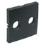COVER PLATE FOR R - TV SOCKETS GRAY thumbnail 2