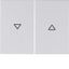 Rocker 2gang imprinted arrow symbol, K.1, p. white glossy thumbnail 3